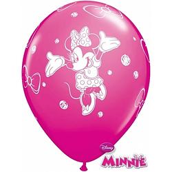 Foto van Minnie mouse party ballonnen 12x stuks - ballonnen
