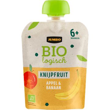 Foto van Jumbo biologisch knijpfruit appel & banaan 6+ maanden 90g