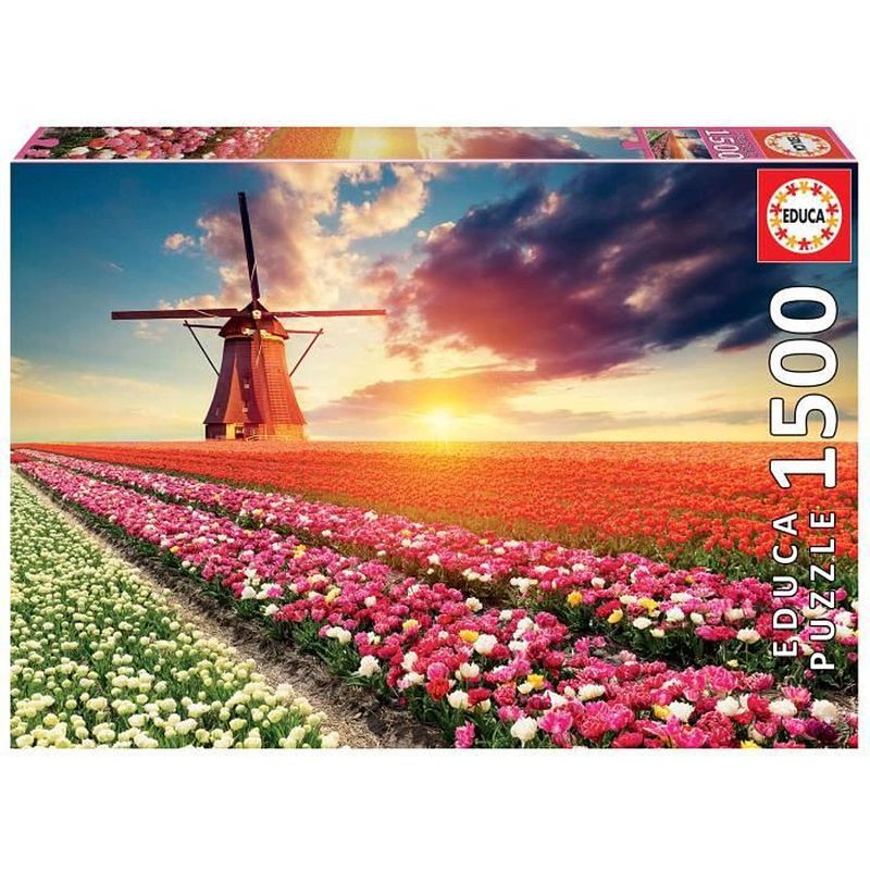 Foto van Educa - puzzel - 1500 gebieden van tulpen