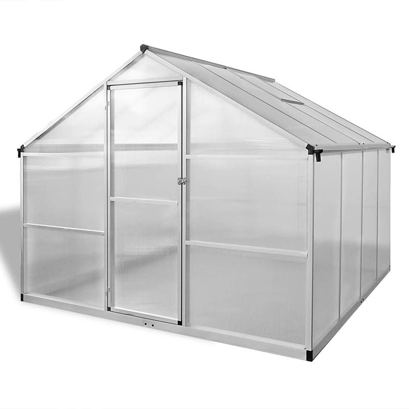 Foto van The living store tuinkas - 6.05 m² - aluminium frame - polycarbonaat panelen - uv-bestendig