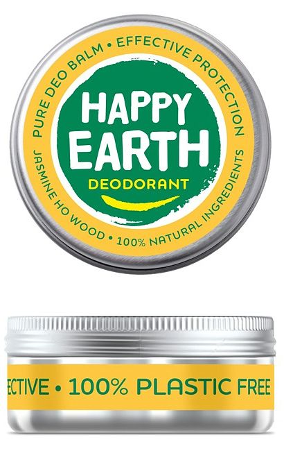 Foto van Happy earth 100% natuurlijke deo balm jasmine ho wood