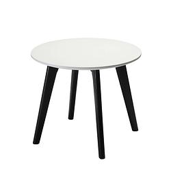 Foto van Livie salontafel rond 48 cm zwart/wit.