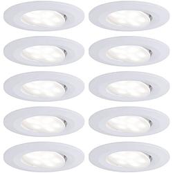 Foto van Paulmann calla led-inbouwlamp voor badkamer set van 10 stuks 60 w ip65 wit (mat)