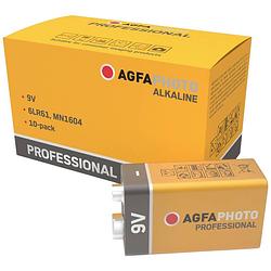 Foto van Agfaphoto professional 6lr61 9v batterij (blok) alkaline 9 v 10 stuk(s)