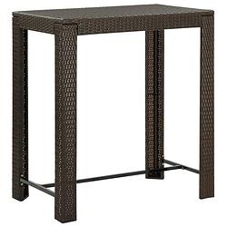 Foto van Vidaxl tuinbartafel 100x60,5x110,5 cm poly rattan bruin