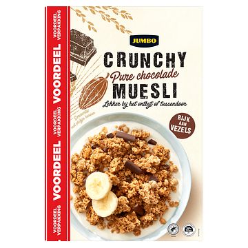 Foto van Jumbo crunchy muesli chocolade voordeelverpakking 900g