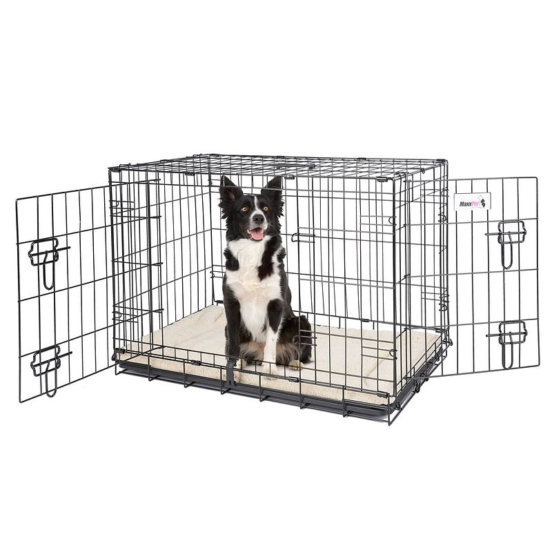 Foto van Maxxpet hondenbench met plaid - zwart - 107 x 71 x 76 cm