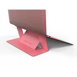 Foto van Moft laptopstandaard - roze - opvouwbaar - draagbare en verstelbare laptop stand - laptop verhoger