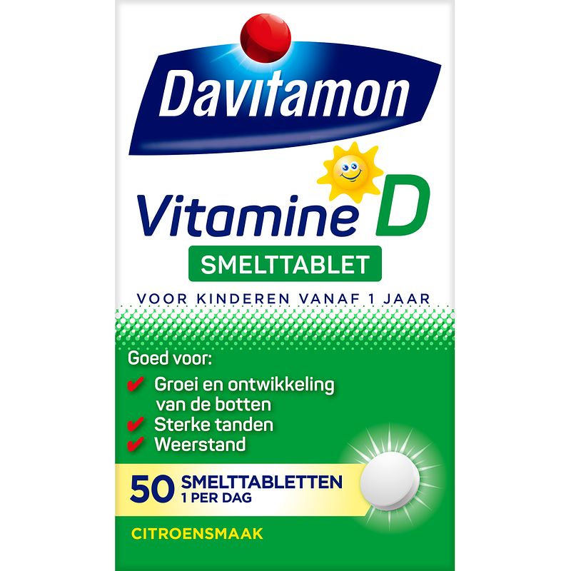 Foto van Davitamon vitamine d kind smelttabletten