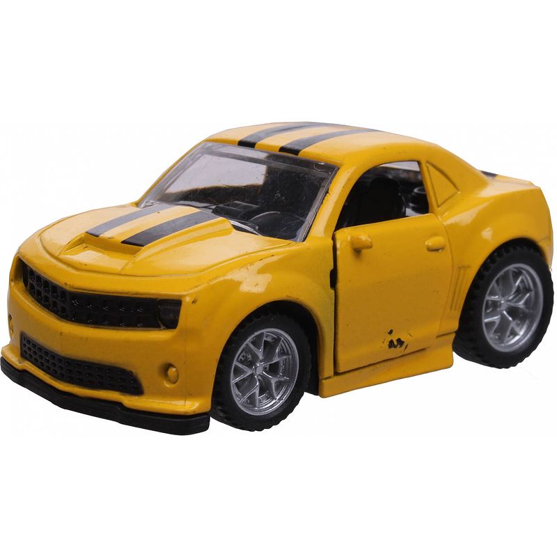 Foto van Luna auto speed streep 7,5 x 4,5 x 3,5 cm 1:48 diecast geel