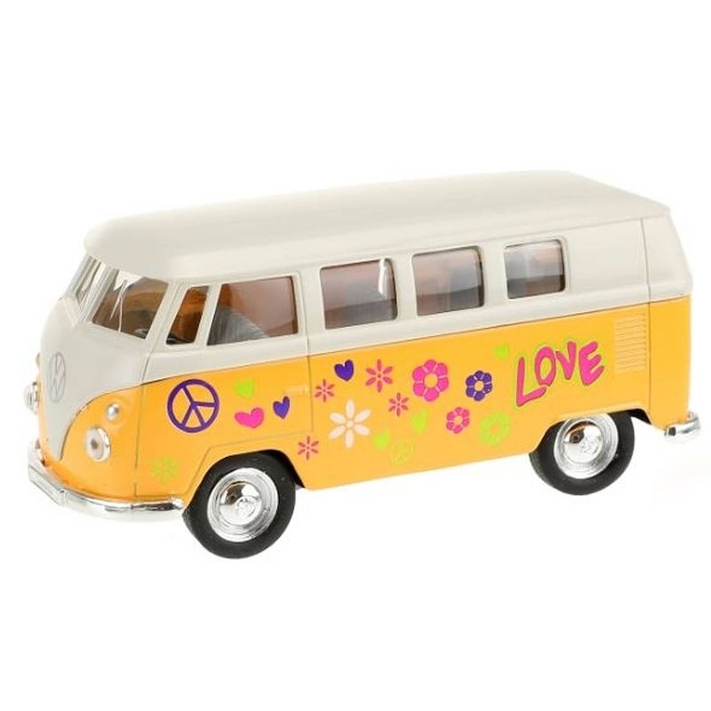 Foto van Toi-toys welly volkswagen bus geel 10,5 cm