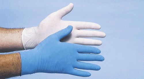 Foto van Cmt handschoenen latex gepoederd naturel