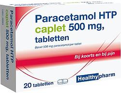 Foto van Healthypharm paracetamol 500mg caplet 20st
