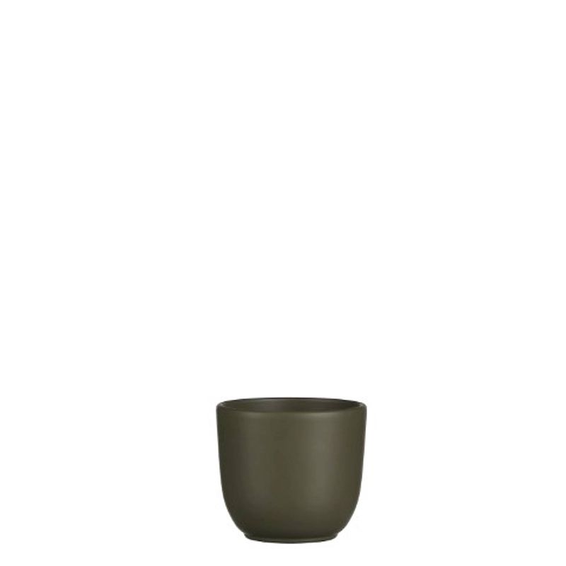 Foto van Mica decorations - tusca pot rond groen - h9xd10cm