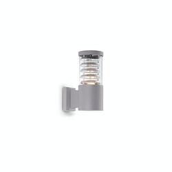 Foto van Moderne grijze wandlamp tronco - ideal lux - e27 - aluminium - verlicht donkere hoeken