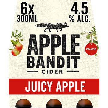 Foto van Apple bandit cider juicy apple fles 6 x 30cl bij jumbo