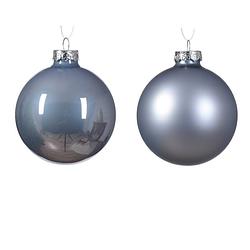 Foto van Decoris - kerstbal glas d8 cm mblw ass 12st kerst