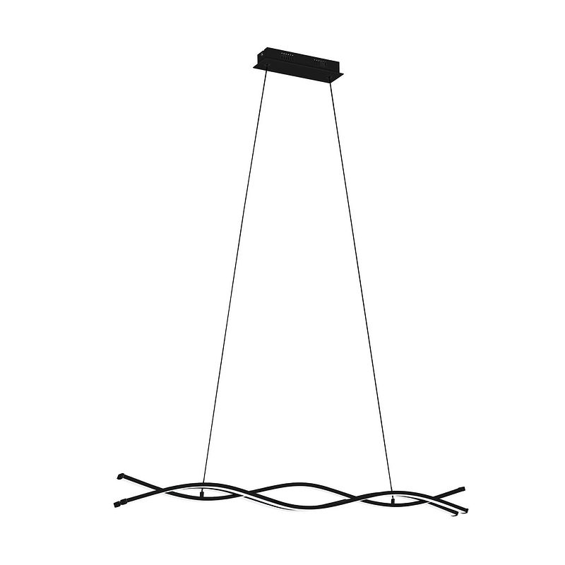 Foto van Eglo lasana 3 hanglamp - led - 98,5 cm - zwart/wit