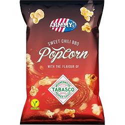 Foto van Jimmy'ss sweet chili bbq popcorn with tabasco brand seasoning 90g bij jumbo