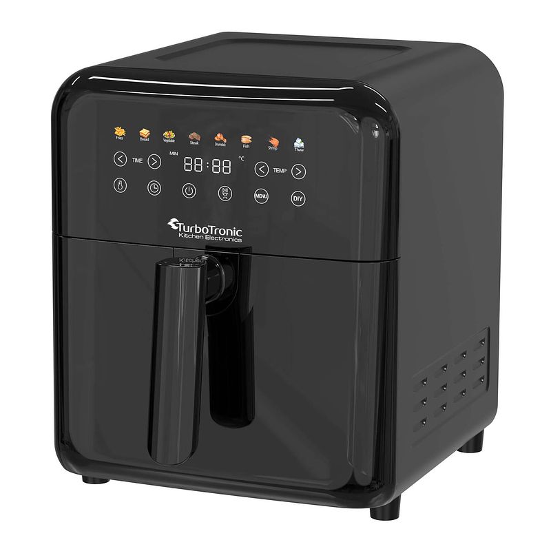 Foto van Turbotronic af190 digitale airfryer - heteluchtfriteuse - 6 liter - zwart