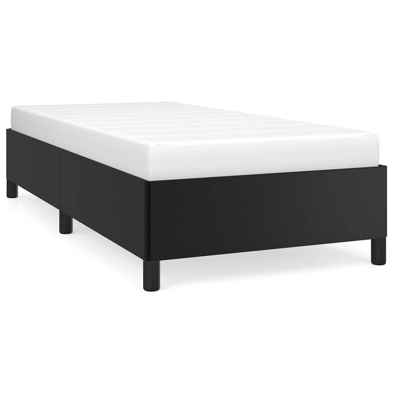 Foto van The living store bedframe - duurzaam kunstleer - bedframe - 193x93x35cm - kleur- zwart