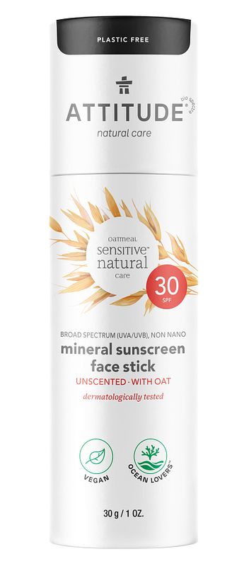 Foto van Attitude spf30 mineral sunscreen face stick haver