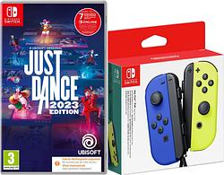 Foto van Just dance 2023 + nintendo switch joy-con set blauw/neon geel