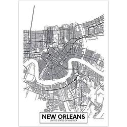 Foto van Canvas city map new orleans 30x40cm