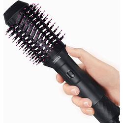 Foto van Fohn borstel 3 in 1 - keramische magic brush voor lang / kort / stijl / krullen - 1200w - zwart van zedar