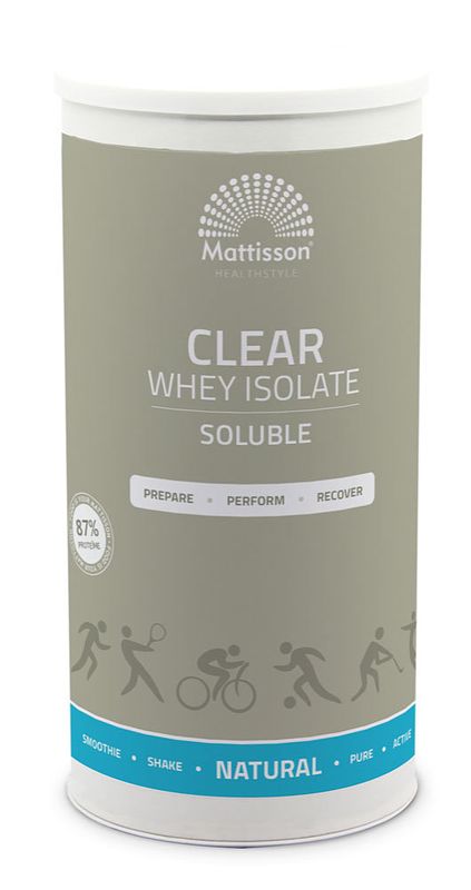 Foto van Mattisson healthstyle clear whey isolate natural