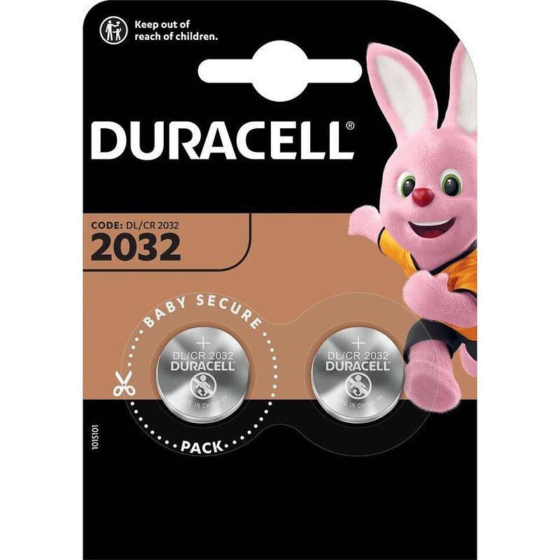 Foto van Batterij duracell 3v dl / cr / br / 2032 - 2 stuks