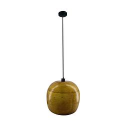 Foto van Dknc - hanglamp metaal - 42x42x34 cm - goud