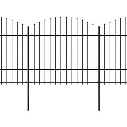 Foto van Infiori tuinhek met speren bovenkant (1,5-1,75)x5,1 m staal zwart