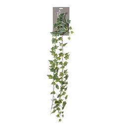 Foto van Louis maes kunstplant blaadjes slinger klimop/hedera - groen/wit - 180 cm - kunstplanten