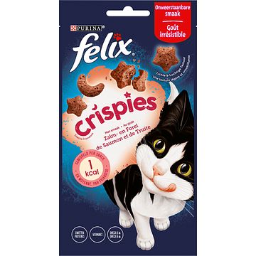 Foto van Felix® crispies met zalm & forelsmaak kattensnacks 45g bij jumbo