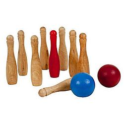 Foto van Outdoor play houten bowlingset 11-delig