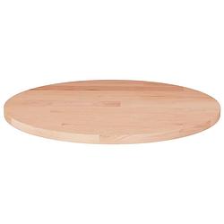 Foto van Vidaxl tafelblad rond ø30x1,5 cm onbehandeld massief eikenhout