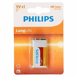 Foto van Philips batterij 6f22 longlife 9v per stuk