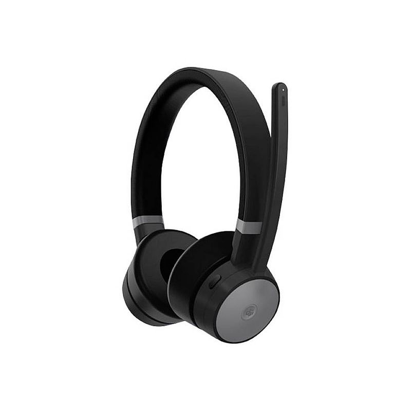 Foto van Lenovo go on ear headset bluetooth computer stereo zwart ruisonderdrukking (microfoon) volumeregeling, microfoon uitschakelbaar (mute)