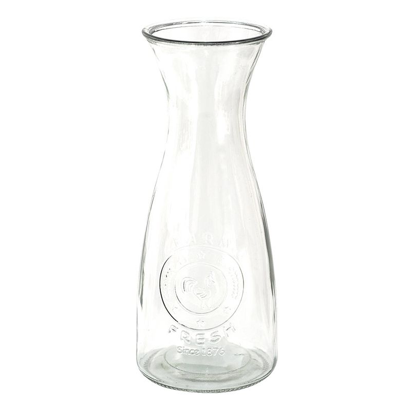 Foto van Clayre & eef karaf ø 10*27 cm transparant glas country style waterkan waterkaraf transparant waterkan waterkaraf