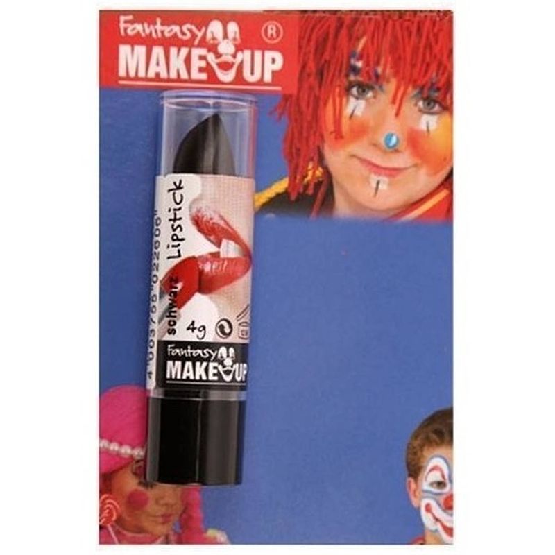 Foto van Halloween/horror mat zwarte lippenstift/lipstick - carnaval/themafeest verkleed accessoire