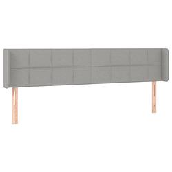 Foto van The living store hoofdeind bed - lichtgrijs - 183x16x78/88 cm - trendy ontwerp