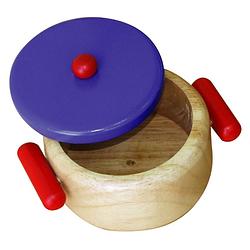 Foto van Viga toys houten soeppan met deksel ã˜ 13 cm. 3+