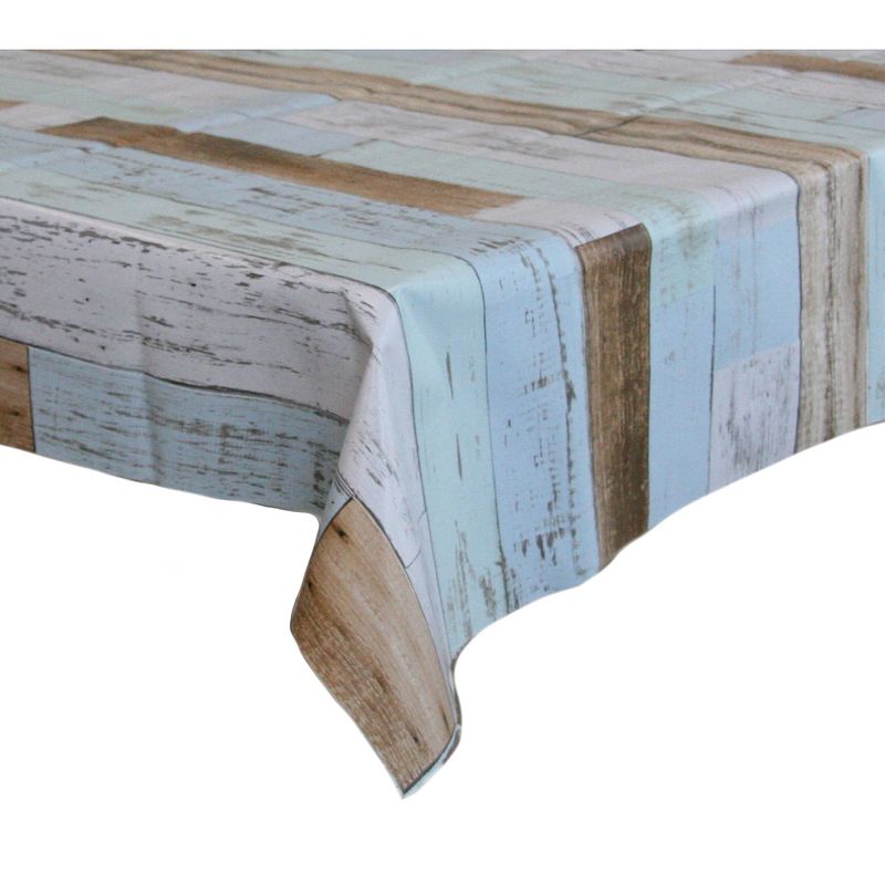 Foto van Tafelzeil/tafelkleed houten planken print 140 x 220 cm - tafelzeilen