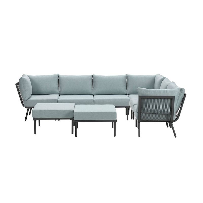 Foto van Garden impressions vivero loungeset 8-delig - mint grey