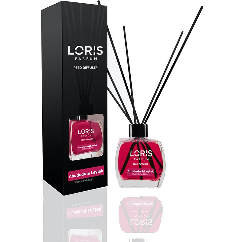 Foto van Loris - parfum - geurstokjes - huisgeur - huisparfum - raspberry & lilac - 120ml