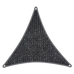 Foto van Compleet pakket: coolaroo schaduwdoek driehoek 5x5x5m grafiet met bevestigingsset en buitendoekreiniger