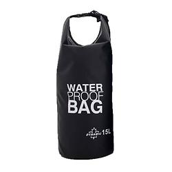 Foto van Waterdichte duffel bag/plunjezak 15 liter zwart - reistas (volwassen)
