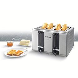 Foto van Bosch haushalt tat7s45 broodrooster 4 branders, toastfunctie grijs, zwart