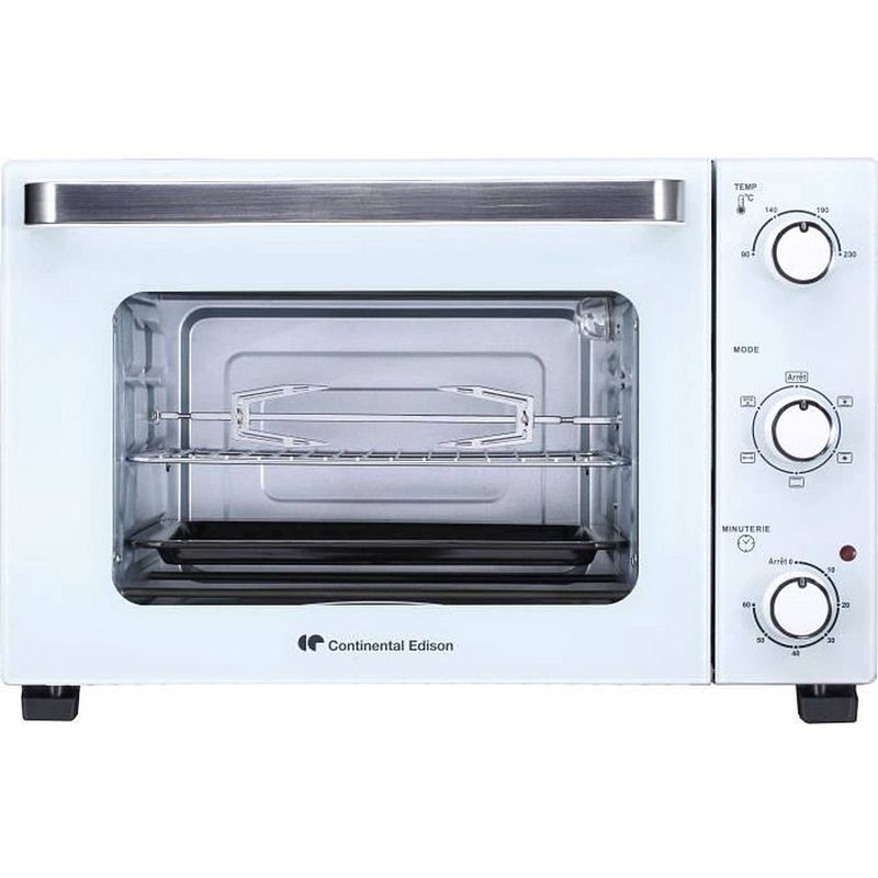 Foto van Continental edison cemf35w elektrische mini-oven - 35l - wit